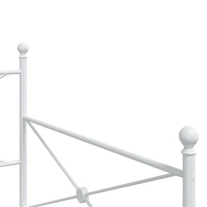 Дневно легло без матрак Бяло 100x200 cm Стомана