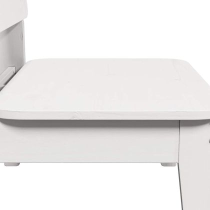 Градински стол бял 60x52,5x72 cm масивна дървесина бор