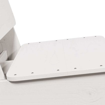 Градински столове 2 бр бели 60x64x70,5 см борово дърво масив