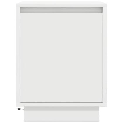 Нощни шкафчета с LED осветление 2 бр., бели 38x34x50 cm