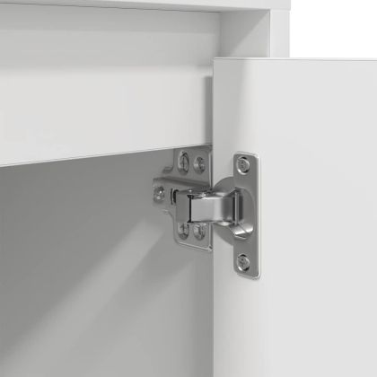 Нощни шкафчета с LED осветление 2 бр., бели 38x34x50 cm