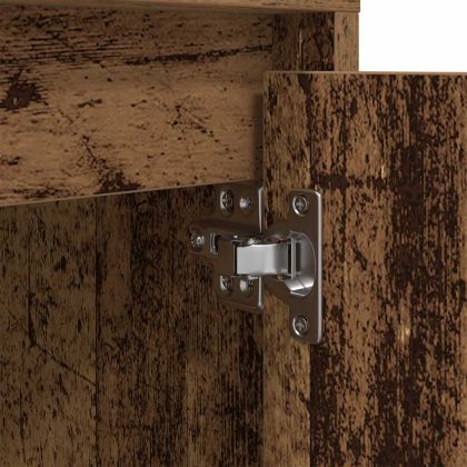 Нощно шкафче с LED осветление Старо дърво 38x34x50 cm