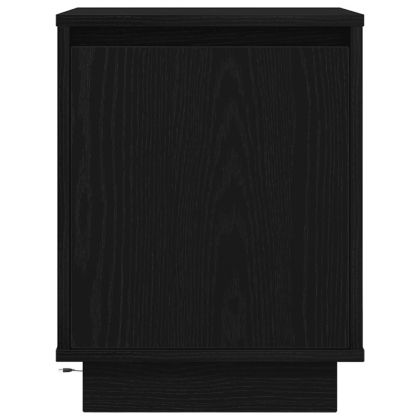 Нощно шкафче с LED осветление черно 38x34x50 cm