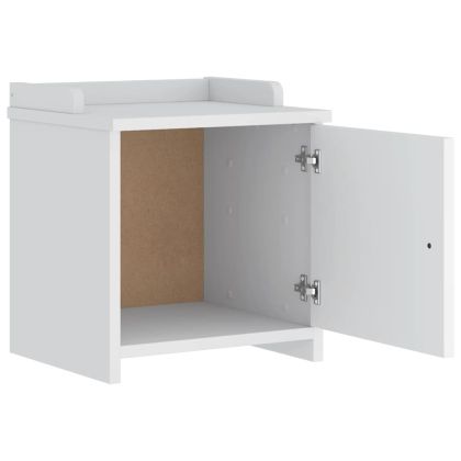 vidaXLL Пейка за антре SANDNES Бяла 45x40x50 cm Масивна дървесина Бор