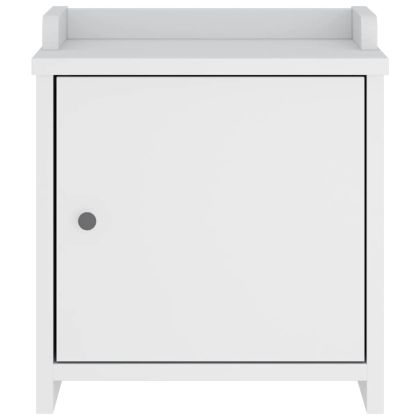 vidaXLL Пейка за антре SANDNES Бяла 45x40x50 cm Масивна дървесина Бор