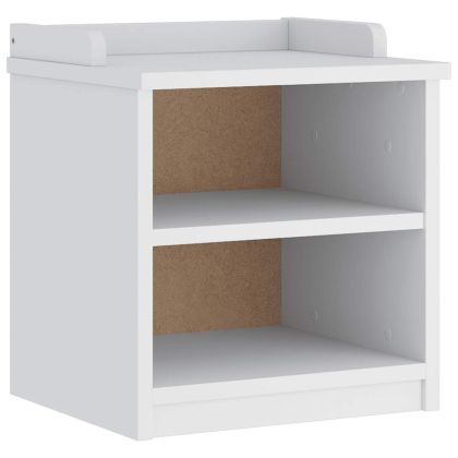 vidaXLL Пейка за антре SANDNES Бяла 45x40x50 cm Масивна дървесина Бор