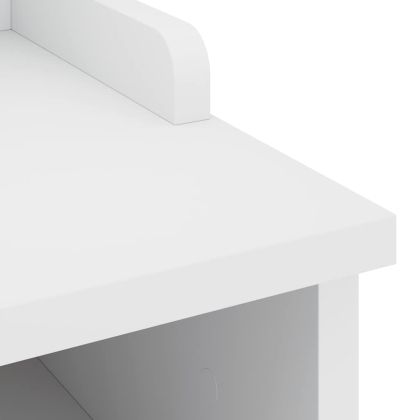 vidaXLL Пейка за антре SANDNES Бяла 45x40x50 cm Масивна дървесина Бор