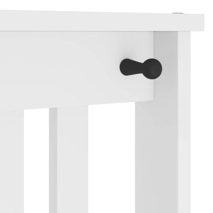 vidaXLL Дърво за антре SANDNES бяло 45x40x159,5 cm