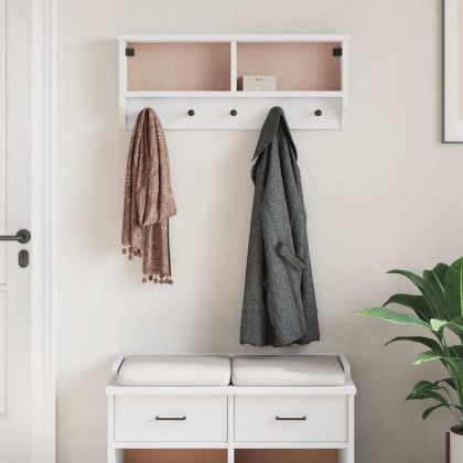 Стенна закачалка за палта SANDNES Бяла 87x12x35 cm