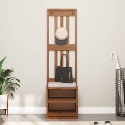 vidaXLL Дърво за антре SANDNES 45x40x159,5 cm масивна дървесина бор