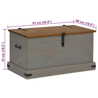 Скрин за съхранение HALDEN сива 91x48x47 cm бор