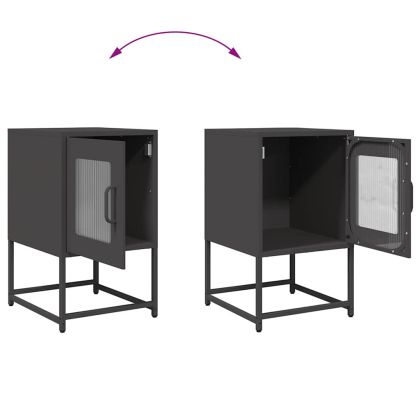 Нощно шкафче черно 36x39x60,5 cm Студено валцувана стомана