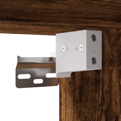 ТВ шкаф опушен дъб 60x31x39,5 cm Изработена дървесина и метал