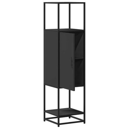 Висока дъска черна 35,5x35x139 cm Обработено дърво и метал