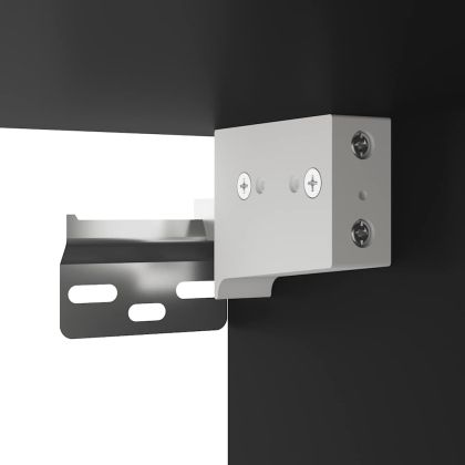 Огледален шкаф за баня Черен 65x20x60 cm Инженерна дървесина