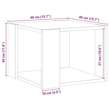 Масичка за кафе от старо дърво 40x40x30 cm Инженерна дървесина