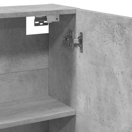 Огледален шкаф за баня Бетон сив Инженерна дървесина