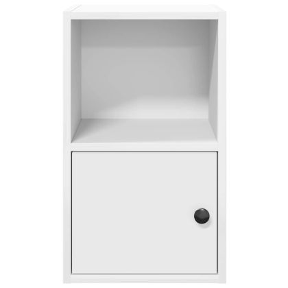 Шкаф за книги бял 31x24x52 cm Инженерна дървесина