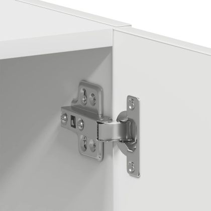 Шкаф за перална машина бял 64x24x190 cm Инженерна дървесина