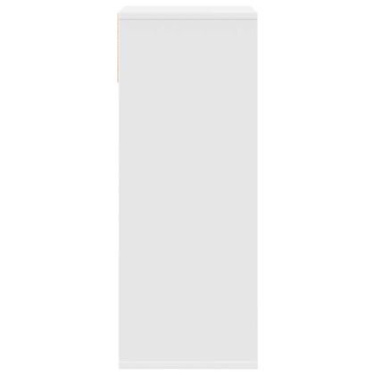 Шкаф за книги в бяло 34x31x80 cm Инженерна дървесина