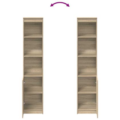 Висока дъска Сонома дъб 37,5x35x180 cm Инженерна дървесина