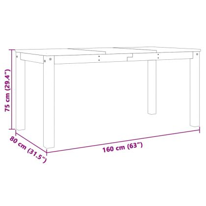 Трапезен комплект от 5 части Panama, сив бор масив