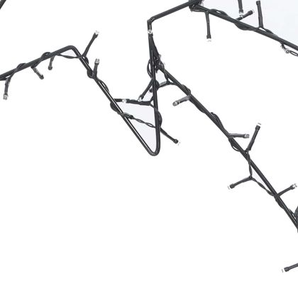 Коледни светлини падаща звезда силует 80 светодиоди топло бяло