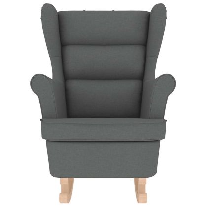 Люлеещ се стол Тъмно сив 74x90x102 cm плат