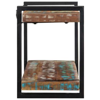 Стенен рафт Многоцветен масивен дървен материал Възстановена