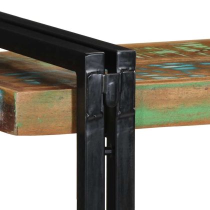 Стенен рафт Многоцветен масивен дървен материал Възстановена