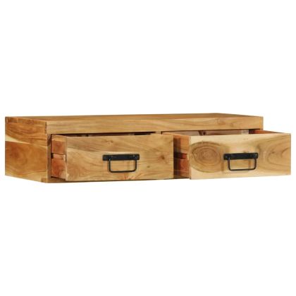 Стенен шкаф за телевизор 80x30x19 cm Масивна дървесина Акация