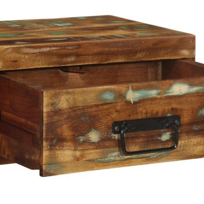 Стенни нощни шкафове 2 бр. масивна дървесина възстановена