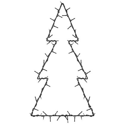Коледни светлини Силует на коледното дърво 80 светодиода