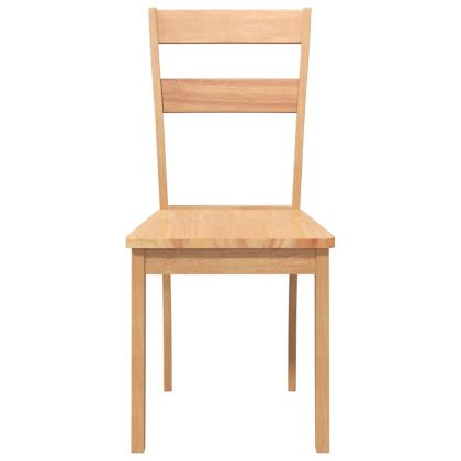 трапезни столове 2 бр. естествена масивна дървесина гума