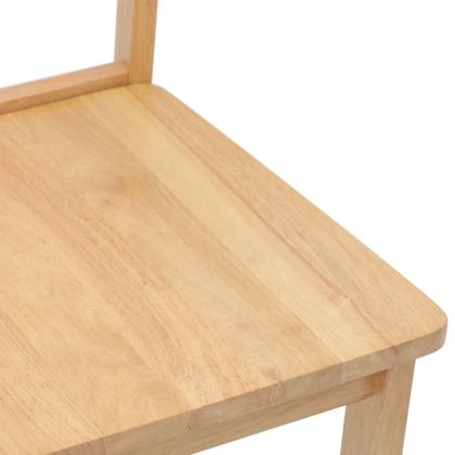 трапезни столове 2 бр. естествена масивна дървесина гума