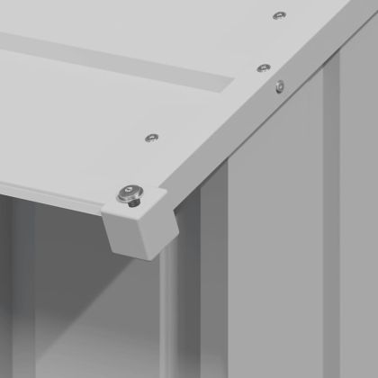 Къща за кучета с покрив 131x101x102 cm Поцинкована стомана