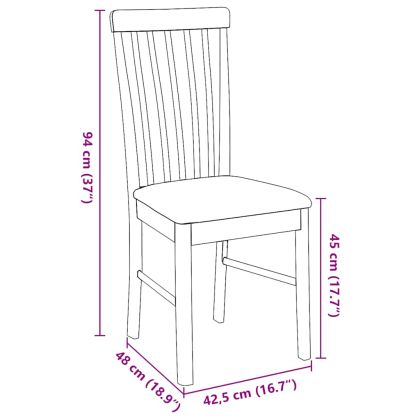 Трапезни столове с възглавници 2бр Кафяв масивна дървесина гума