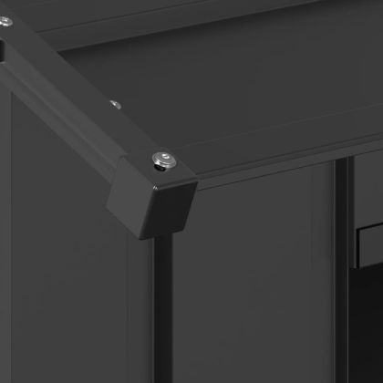 Къща за кучета с покрив 85x107x81 cm Поцинкована стомана