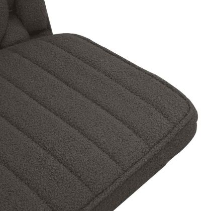 Въртящ се офис стол Тъмно сив къдрав вълнен плат