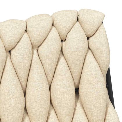 Въртящ се офис стол, кремав, текстил