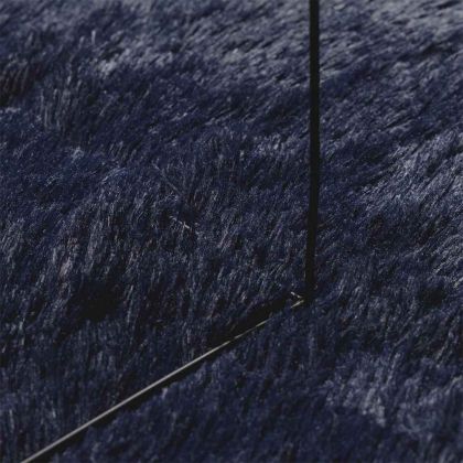 Шаги килим с дълъг косъм, NAVARRA, тъмносин, 240x240 см