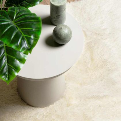 Шаги килим с дълъг косъм, NAVARRA, кремав, 240x240см, полиестер