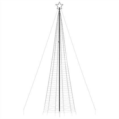 LED коледна елха с шипове 1534 светодиода синьо 500 см