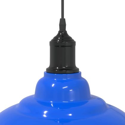 Висяща лампа Регулируема височина E27 Гланц Тъмно синьо Ø 31 cm