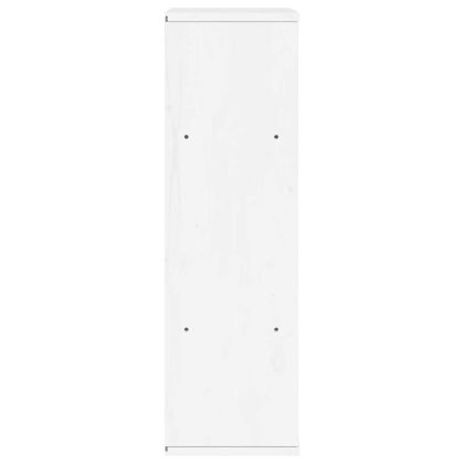Страничен шкаф ODDA White 40x24x79 cm Масивна дървесина Бор