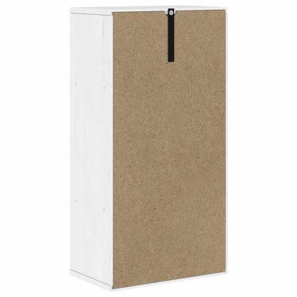 Страничен шкаф ODDA White 40x24x79 cm Масивна дървесина Бор