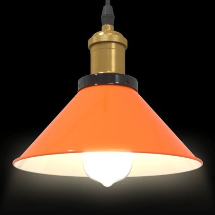 Висяща лампа Регулируема височина E27 Гланц Оранжев Ø 22 cm