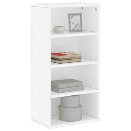 Страничен шкаф ODDA White 40x24x79 cm Масивна дървесина Бор
