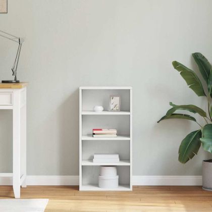 Страничен шкаф ODDA White 40x24x79 cm Масивна дървесина Бор