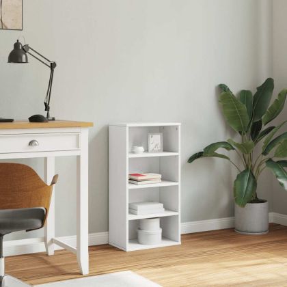 Страничен шкаф ODDA White 40x24x79 cm Масивна дървесина Бор